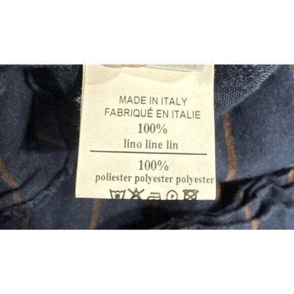 OTTOD’ AME Size 2 Striped Linen Romper Relaxed Pockets Coastal Boho ITALY Travel - Picture 6 of 6